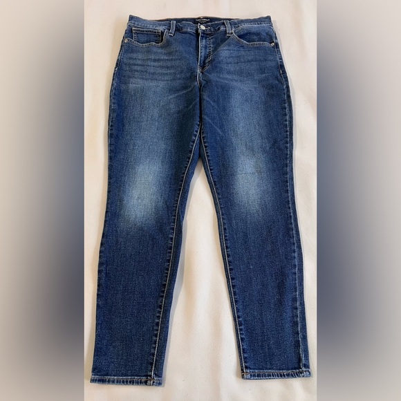 Lucky Brand Women's Ava Piping Trim Skinny Jeans Blue Size 54